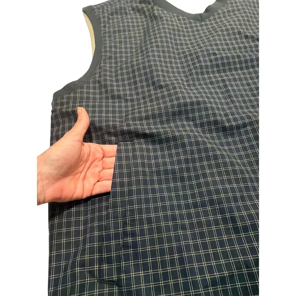 NWT Polo Ralph Lauren Mens Reversible Golf Vest Black Windowpane Check V-Neck XL